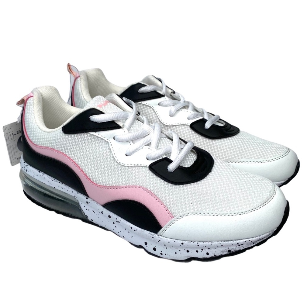 LAYER 8 FLOW Black/ Speck Pink Cool Sneakers 8.5